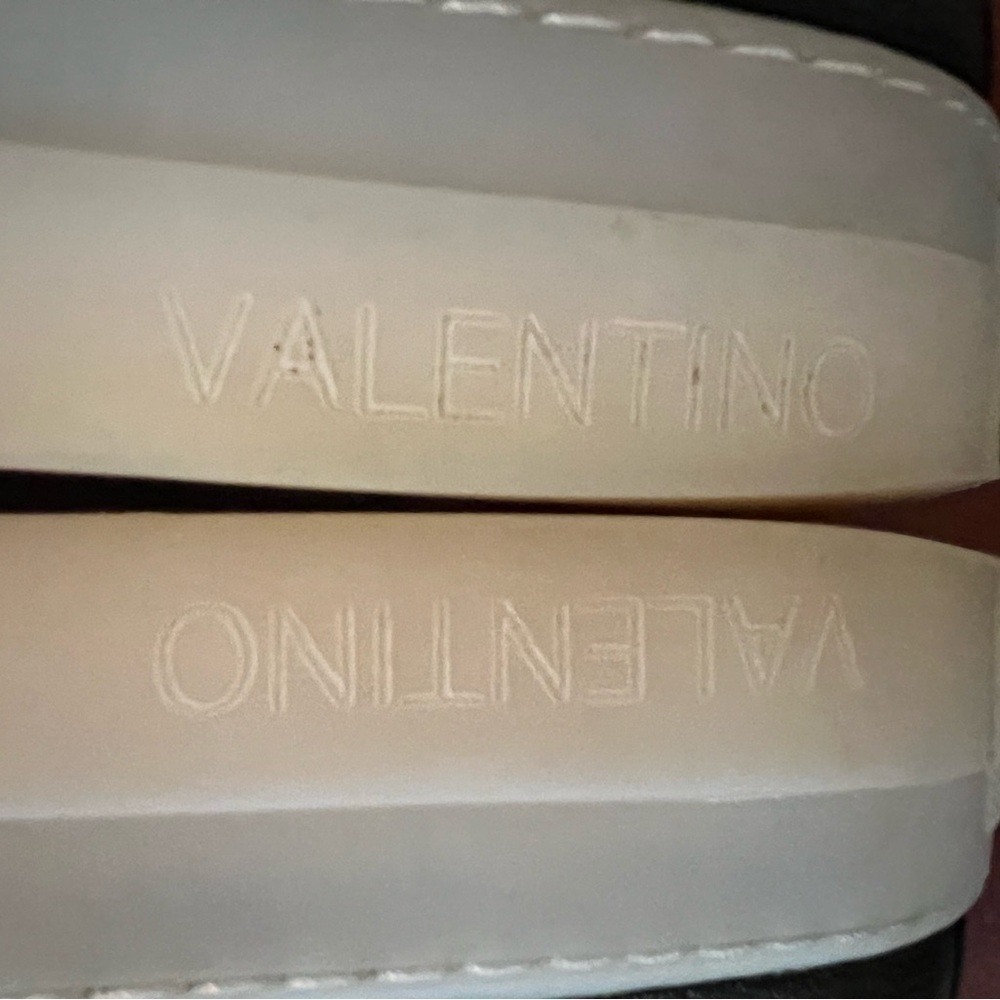 Valentino Black Leather Sneakers 10 - Picture 9 of 12
